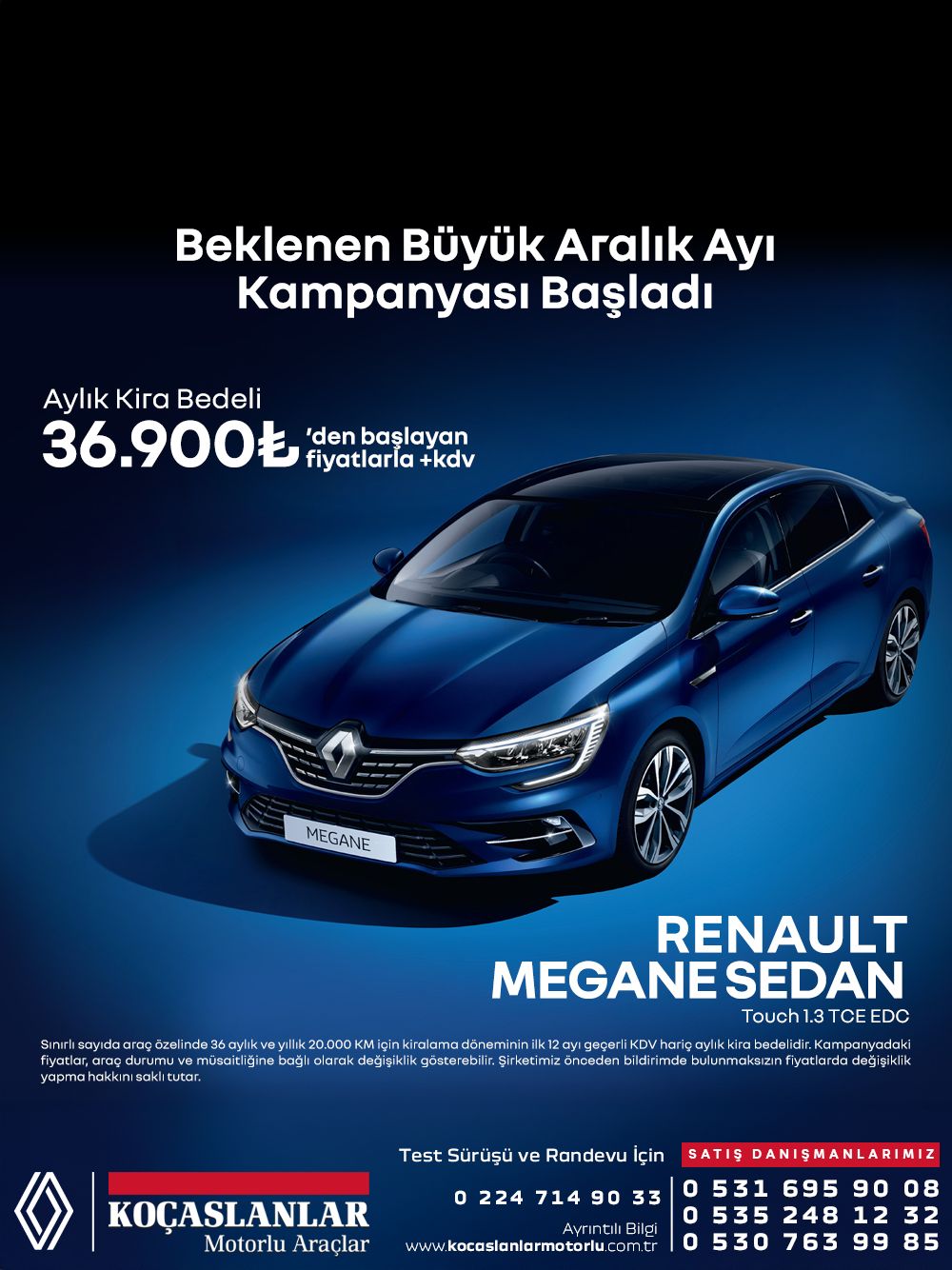 Yeni Renault Megane Sedan ile şıklık ve konfor bir arada!